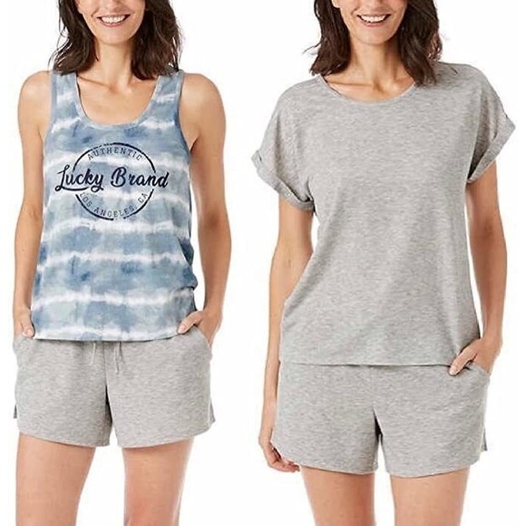 Lucky Brand Other - Lucky Brand Womens Pajamas Set 3 Piece Heather Gray Sleepwear Size XXL NWT